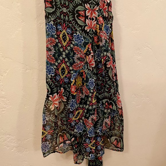 Rebecca Minkoff Jessica Ruffled Floral Midi Wrap Dress - Picture 4 of 13